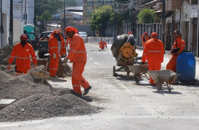 Obras do ‘Rotas da Infância’ transformam trânsito no Centro de Fortaleza e alteram linhas de ônibus por mais de um mês