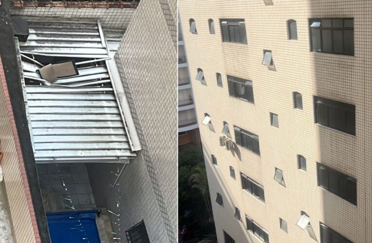 Conflito Familiar em Santos: Cadeira Arremessada pela Janela Atinge Casa Vizinha