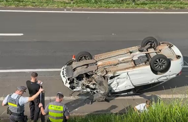 Motorista alcoolizado na contramão provoca grave acidente com capotamentos na Rodovia Luiz de Queiroz