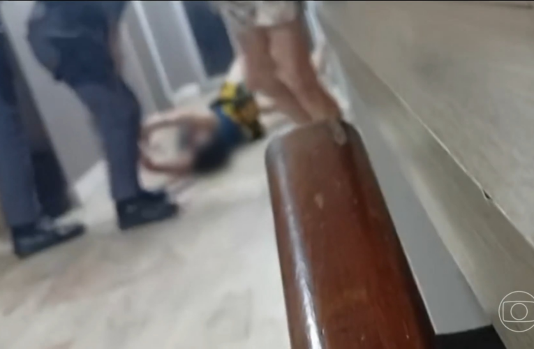 Vídeo chocante flagra policial militar agredindo mulher com chute no rosto em São Vicente