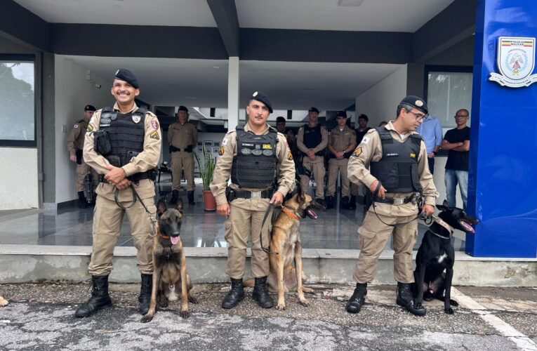 Novos cães farejadores reforçam combate ao tráfico em Ipatinga e região