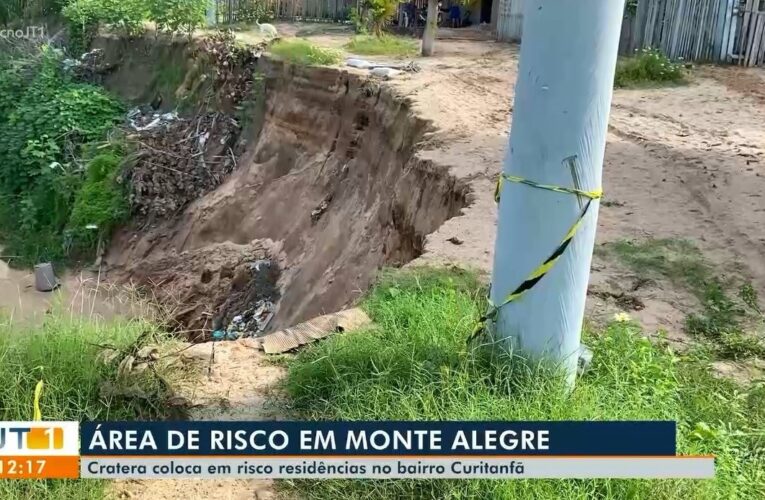 Cratera de 20 metros Ameaça Residências e Desloca Famílias em Monte Alegre, Pará
